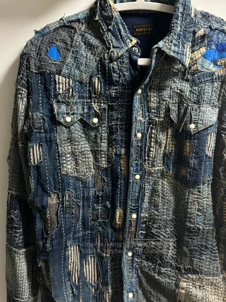 Kapital kapital boro sashiko button up shirt. Size US L / EU 52-54 / 3 - 3 Thumbnail
