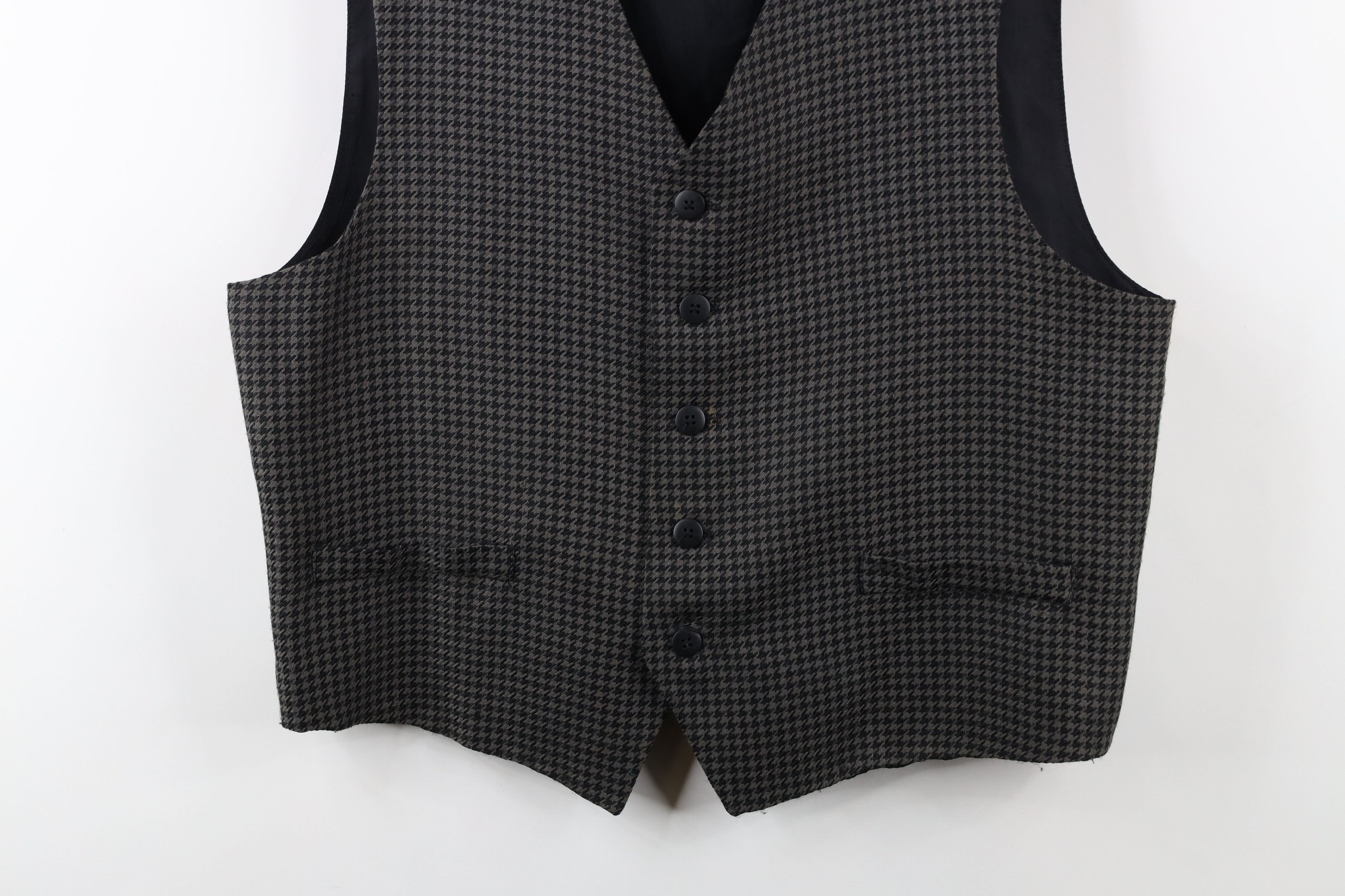 Vintage Vintage 90s Streetwear Houndstooth Button Suit Vest Jacket Size US M / EU 48-50 / 2 - 3 Thumbnail