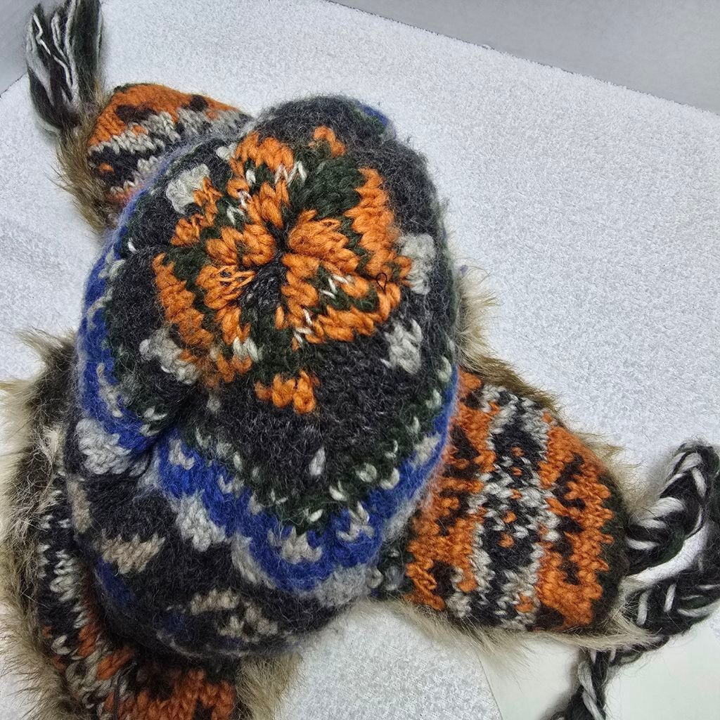 American Eagle Outfitters Women's American Eagle Trapper Hat One Size Blue Orange Size ONE SIZE - 7 Thumbnail
