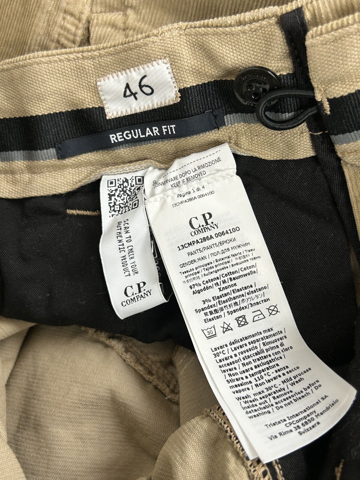 C.P. Company C.P. Company Tan Tapered Corduroy Cargo Pants Beige 46 Size US 30 / EU 46 - 10 Thumbnail