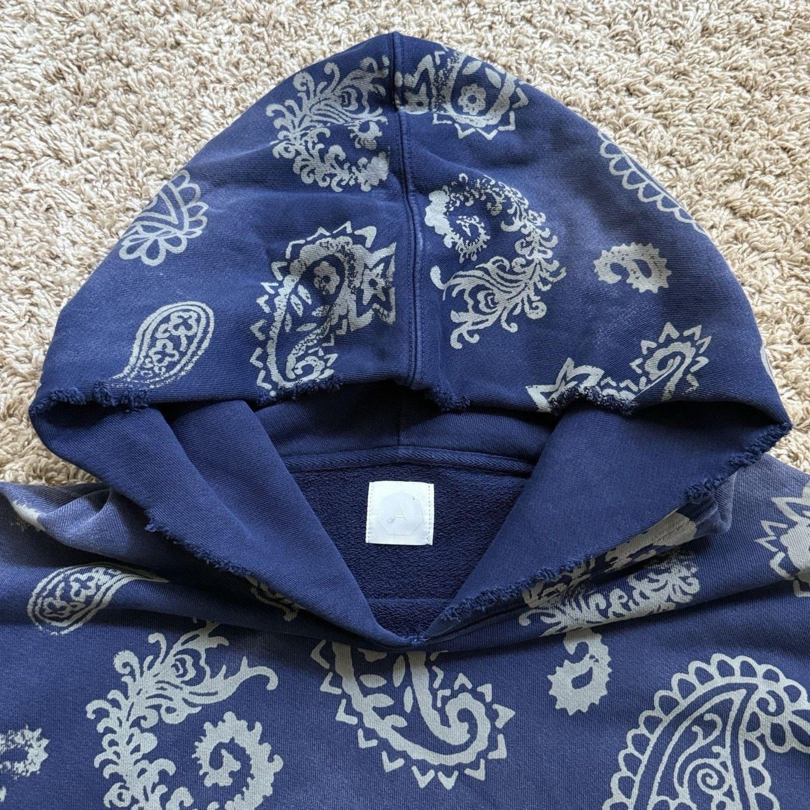 Alchemist $450 Alchemist Paisley Print Blue Cotton Hoodie Distressed Size US XXL / EU 58 / 5 - 3 Thumbnail