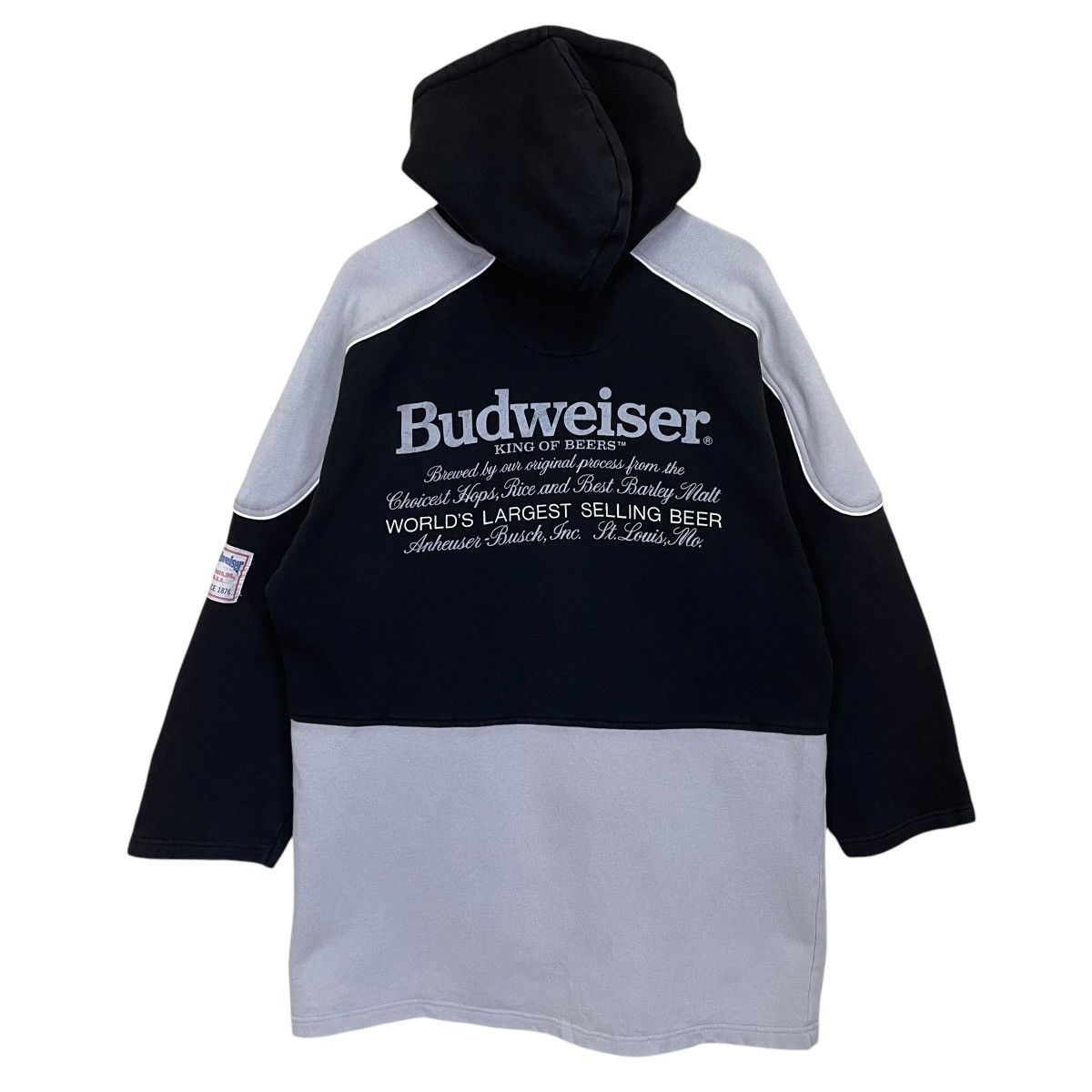 Budweiser × Japanese Brand × Vintage Budweiser Big Logo Zipper Hoodie Size US L / EU 52-54 / 3 - 1 Thumbnail