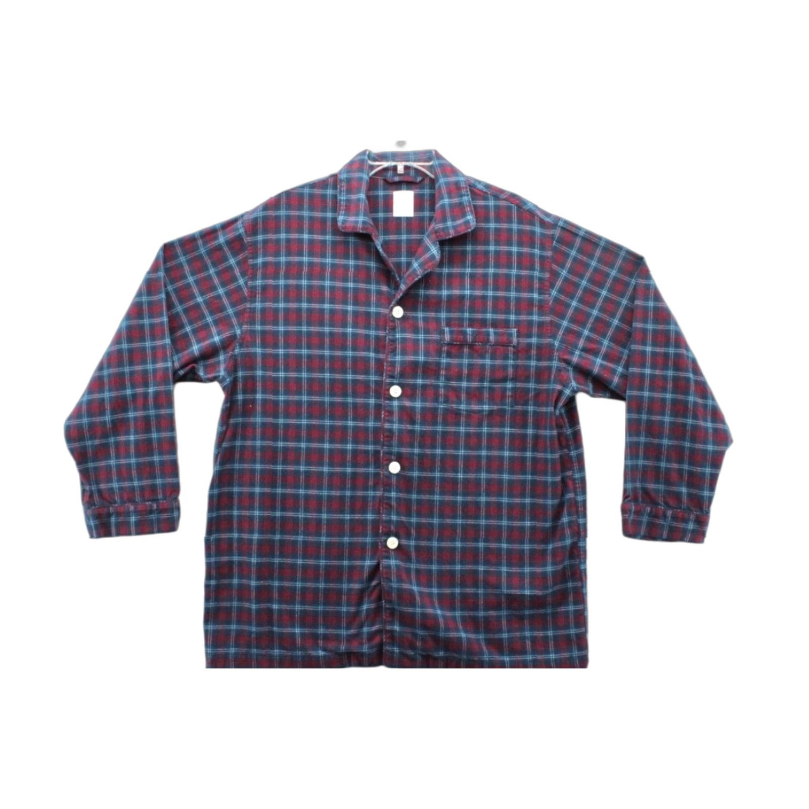 Brooks Brothers Brooks Brothers Pajama Shirt Men’s Large Blue & Red Plaid Cotton Flannel Cozy Shirt Size US L / EU 52-54 / 3 - 1 Thumbnail