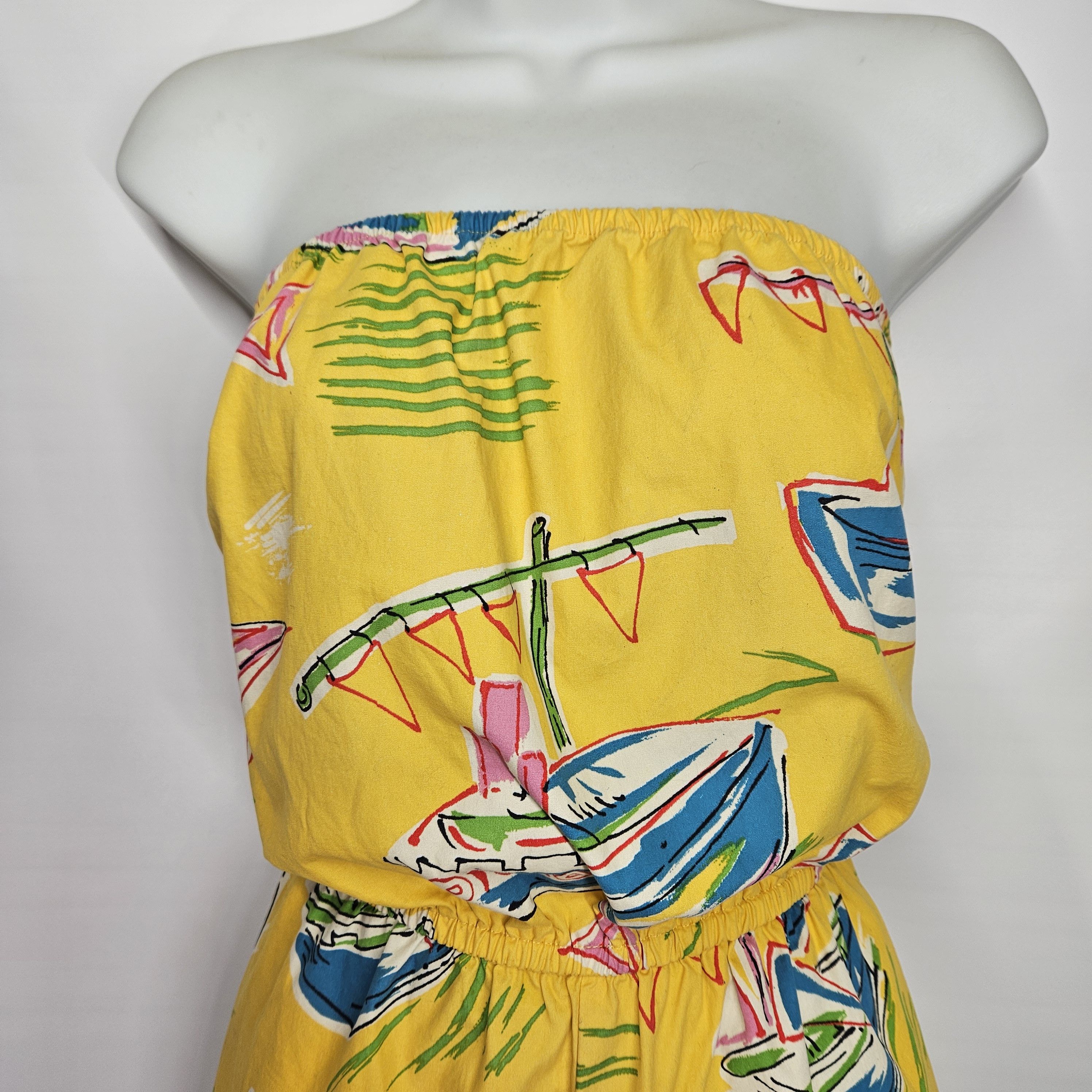 Other Kimchi Blue Size L Romper Strapless Shorts Yellow Sailing Size 34" / US 12 / IT 48 - 4 Thumbnail