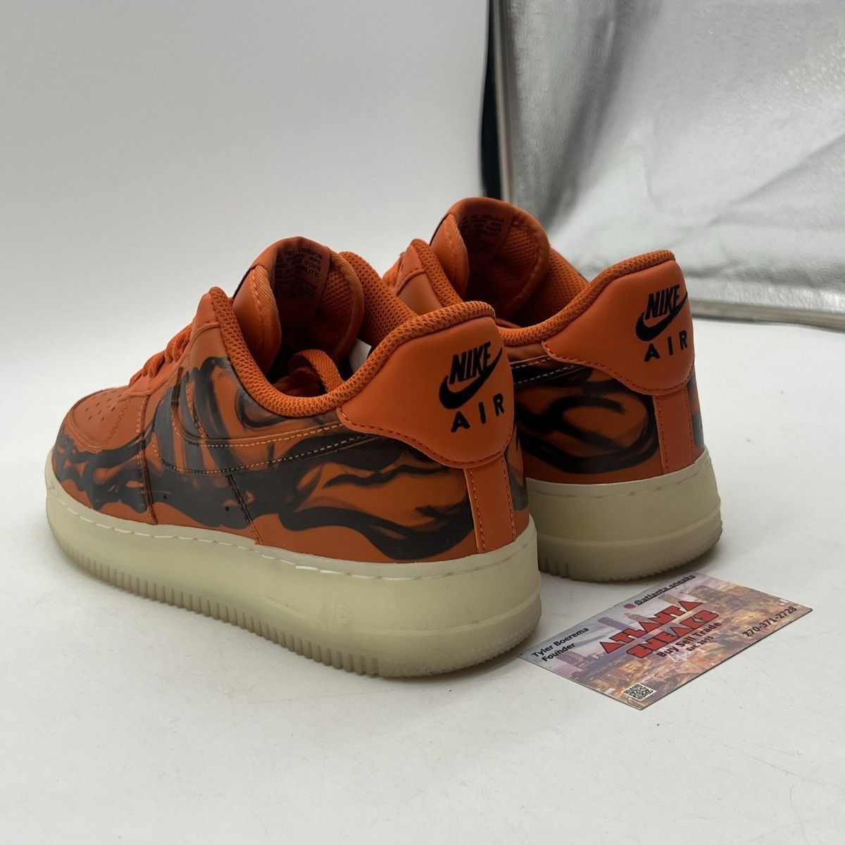Nike Air Force 1 low Orange skeleton Size US 8 / EU 41 - 4 Thumbnail