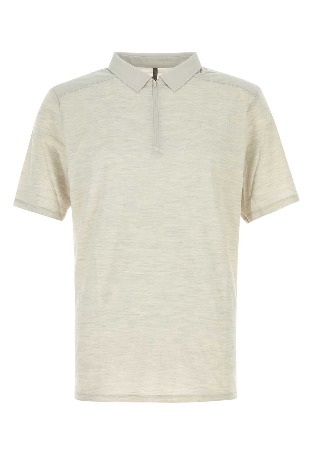 Veilance Melange Light Grey Wool Blend Frame Polo Shirt Size US S / EU 44-46 / 1 - 1 Thumbnail