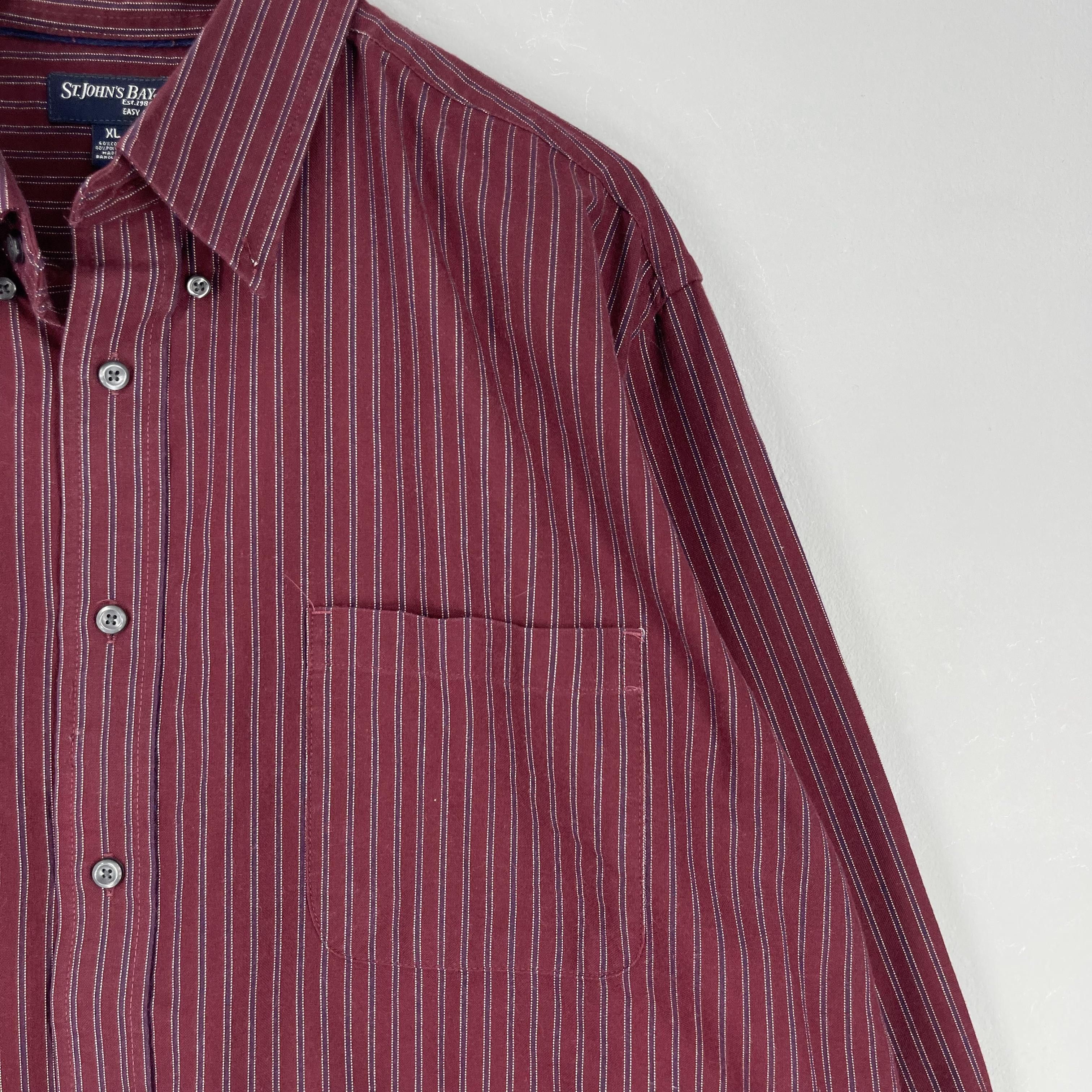 Flannel Vintage St JOHNS BAY Striped Casual Oxfords Button Up Shirt Size US XL / EU 56 / 4 - 3 Thumbnail