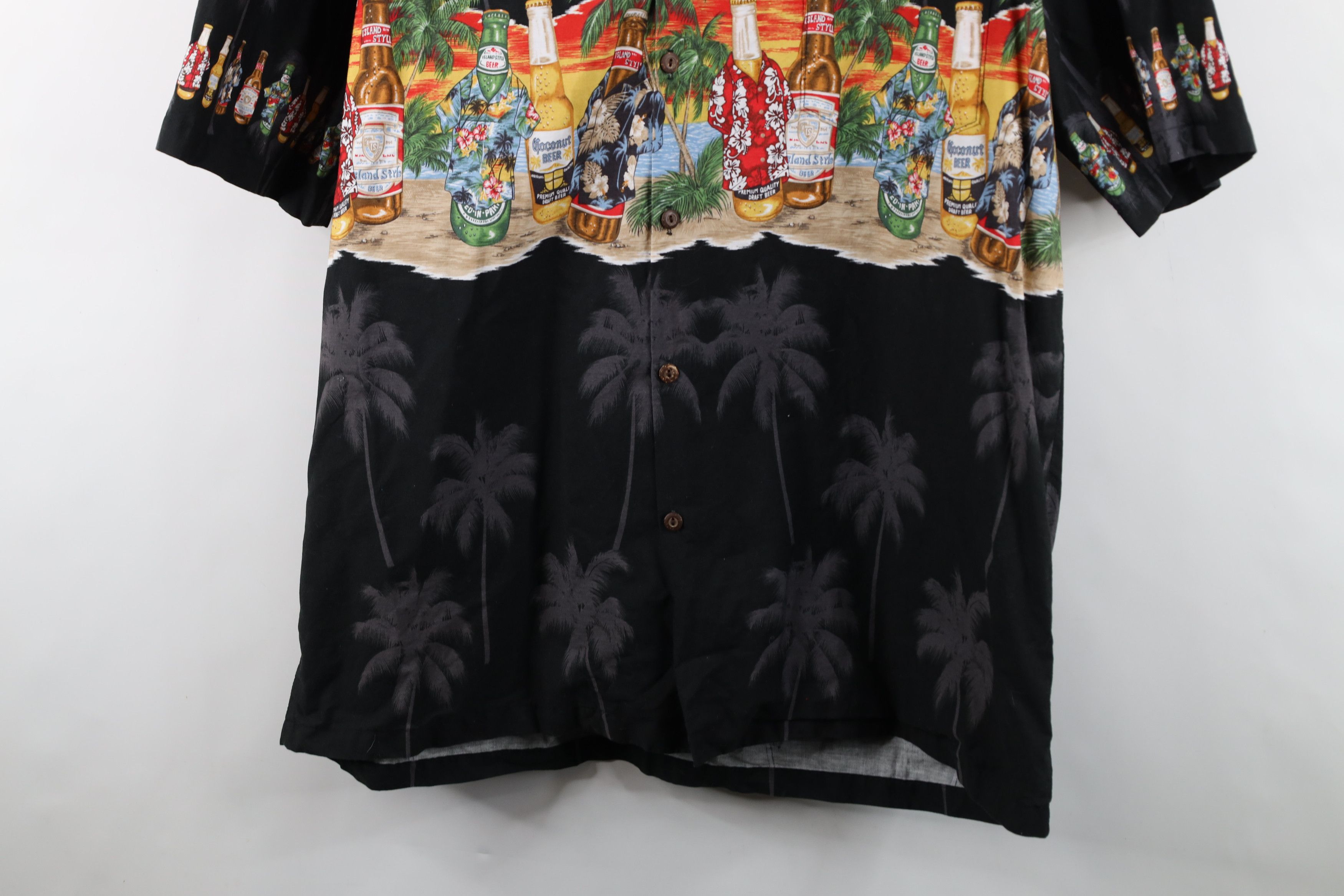 Vintage Vintage 90s Streetwear Beer Camp Collar Button Shirt USA Size US XL / EU 56 / 4 - 3 Thumbnail
