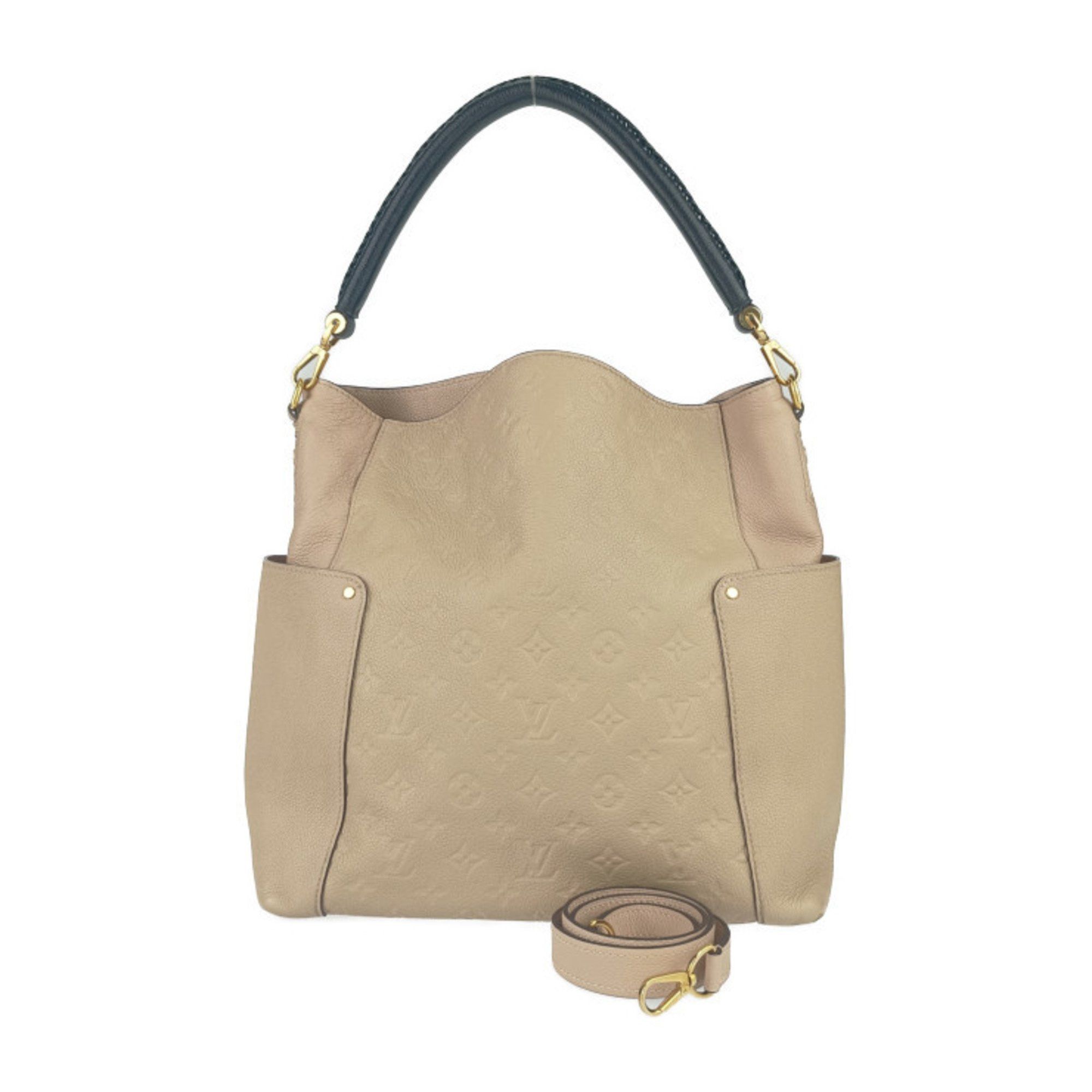 Louis Vuitton Shoulder Bag Monogram Empreinte Bagatelle M50075 Dune Leather Women's Tote