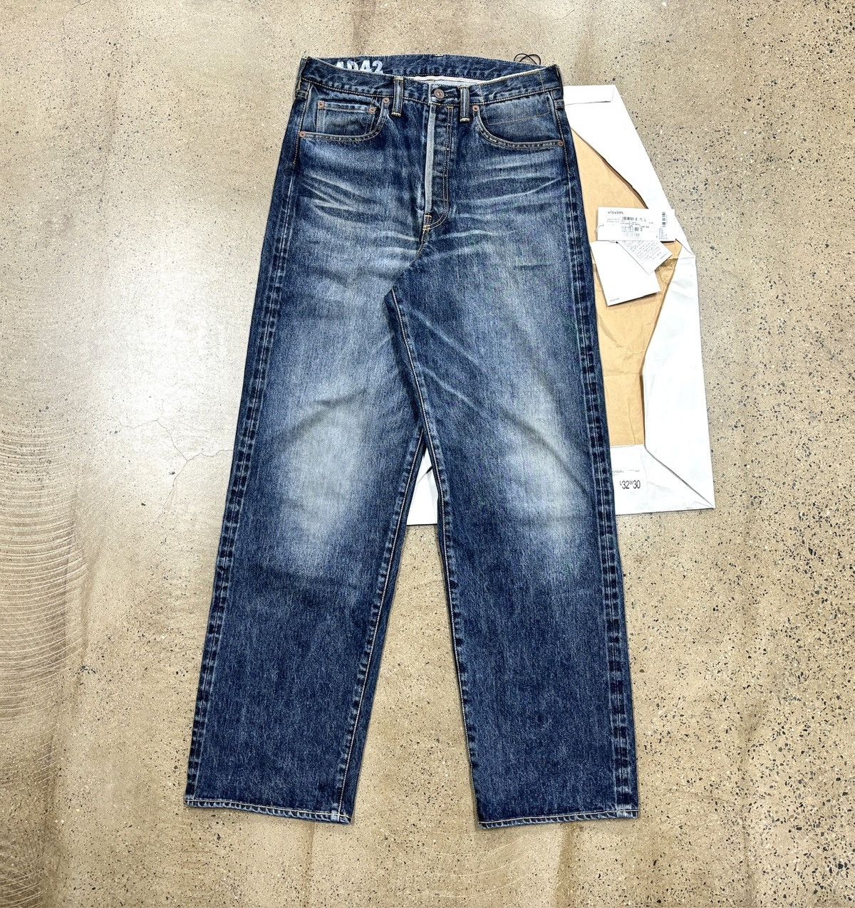 Visvim Visvim 24aw Social Sculpture 01 Wide D41 Damaged 41 01.3D41