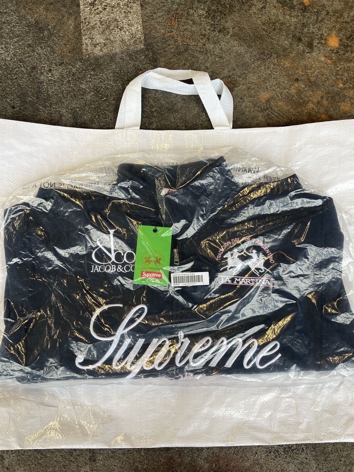 La Martina × Supreme La Martine Jacob & Co Supreme Zip up navy 