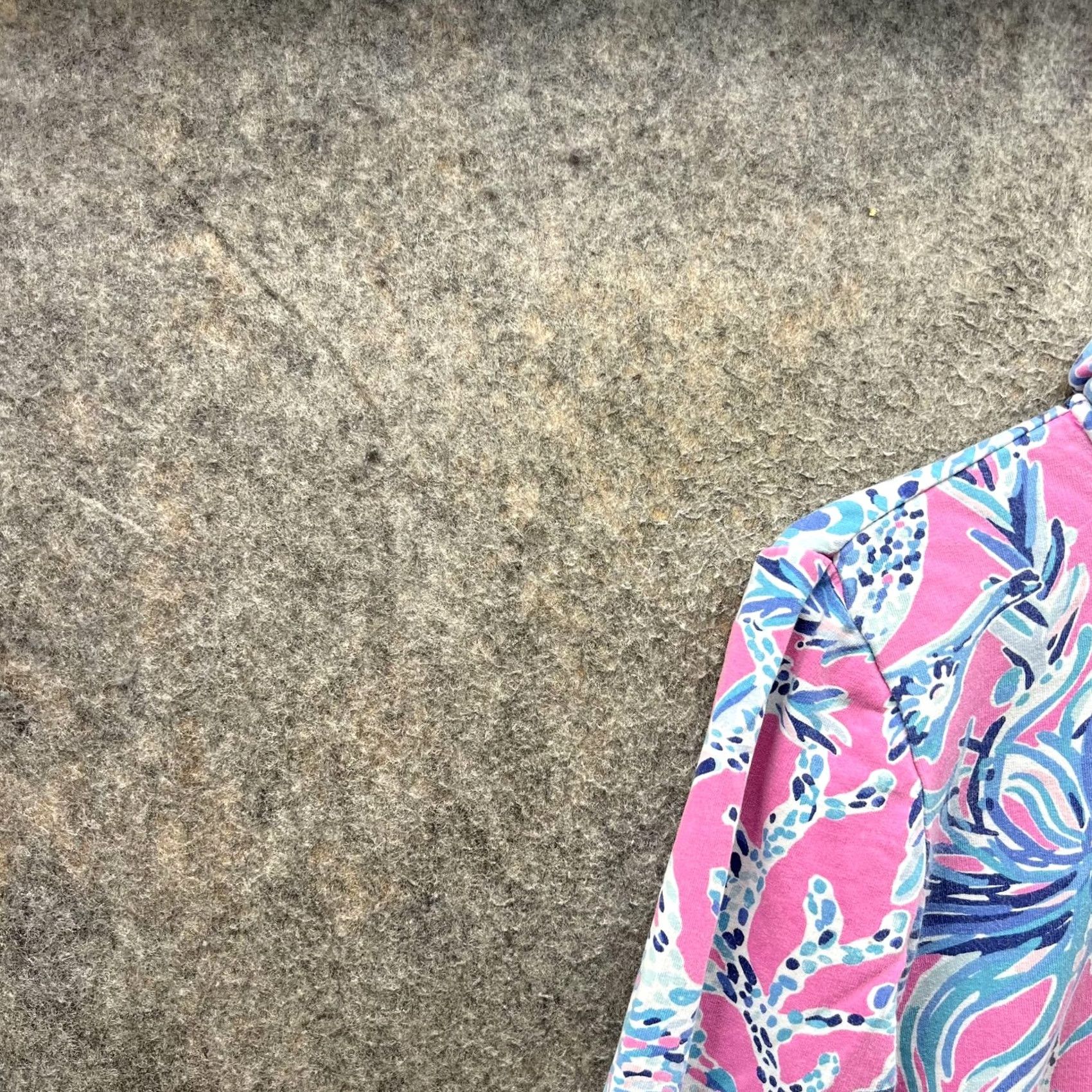 Lilly Pulitzer Lilly Pulitzer Dress Womens Small Pink Floral Mock Neck Zip Shift Long Sleeve Size S / US 4 / IT 40 - 4 Thumbnail