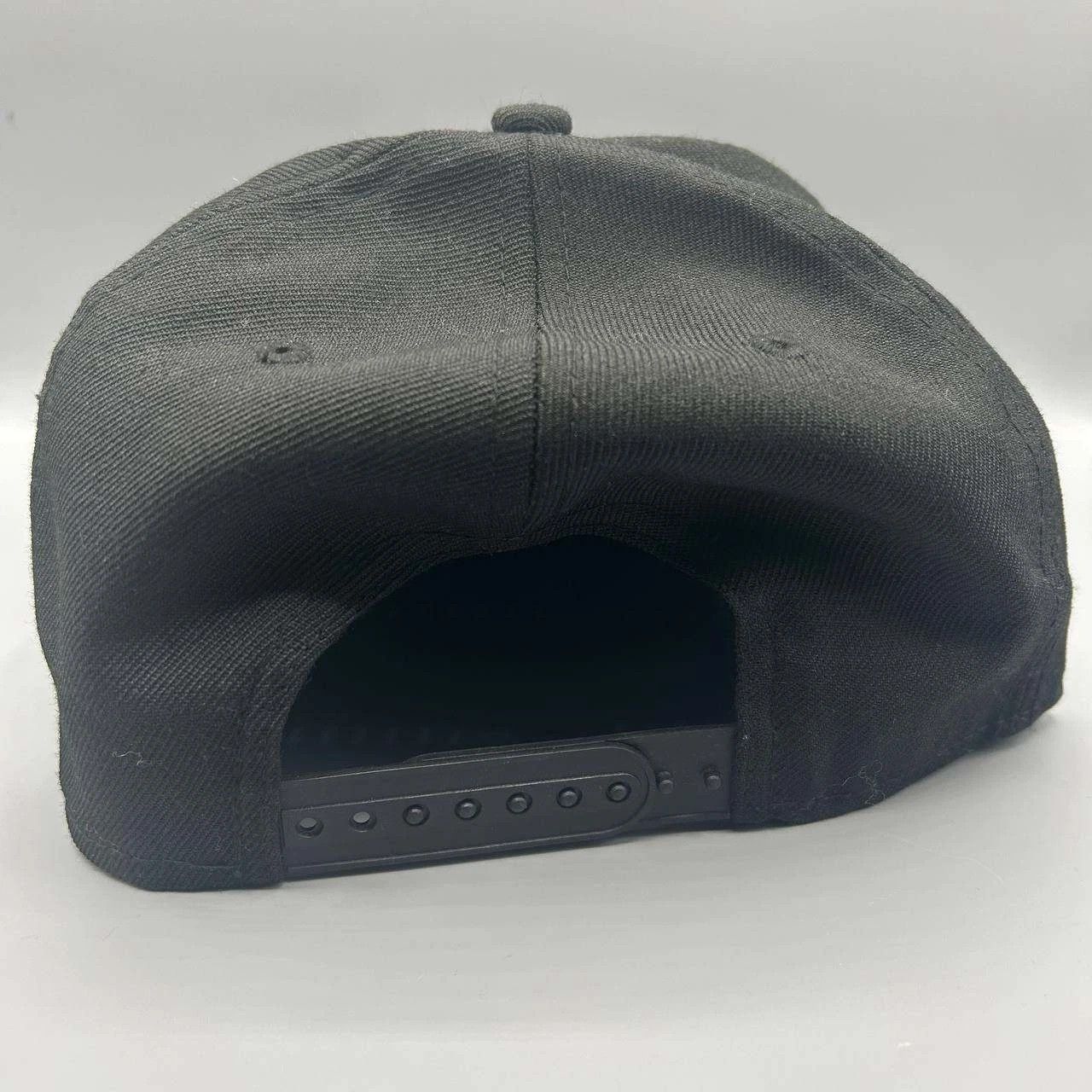 New Era Miami Marlins Hat Men M-L Black Gray Snap Back Cap Wool Size ONE SIZE - 3 Thumbnail