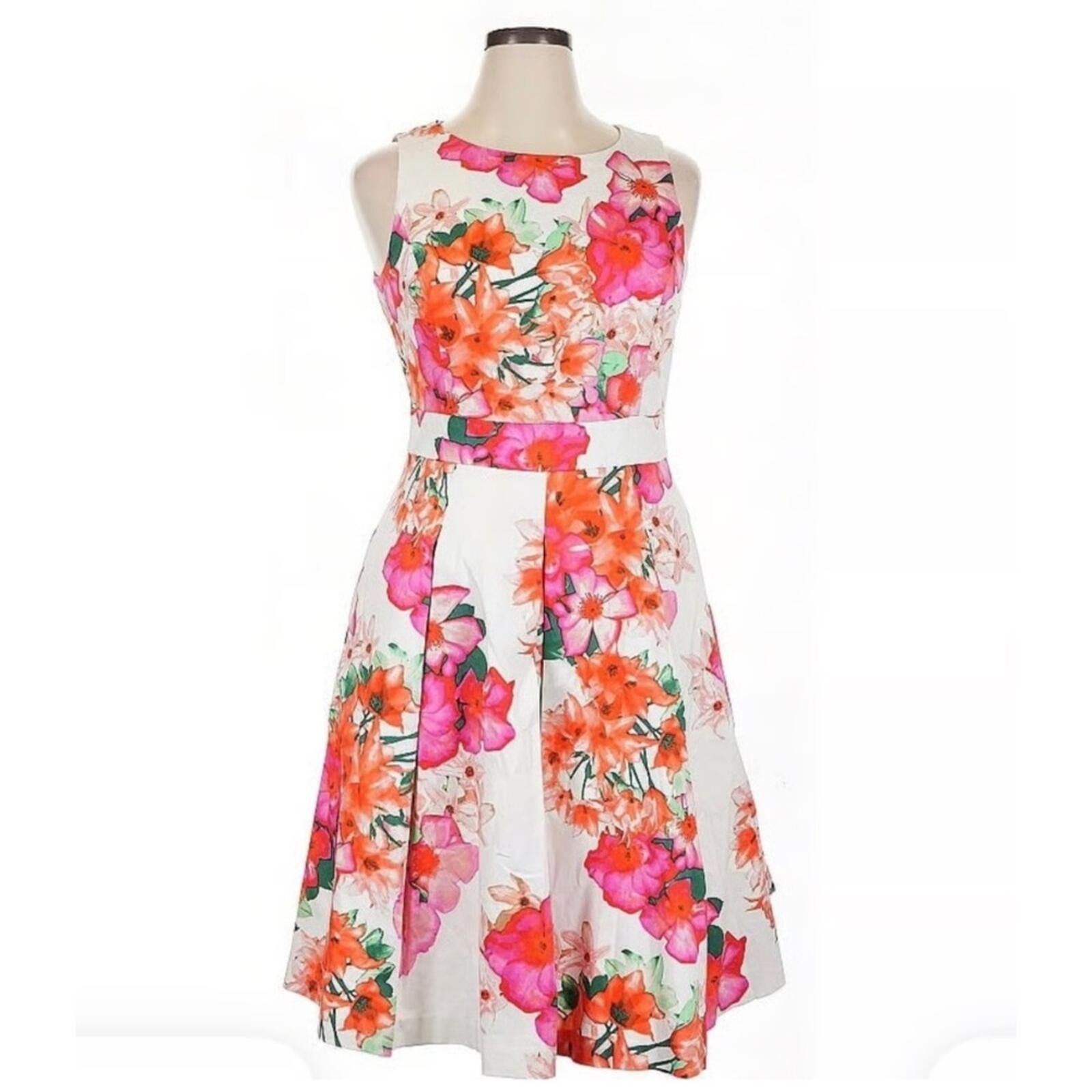 Other Eliza J Floral Sleeveless Dress Pink Orange White Size 4 Size S / US 4 / IT 40 - 2 Thumbnail