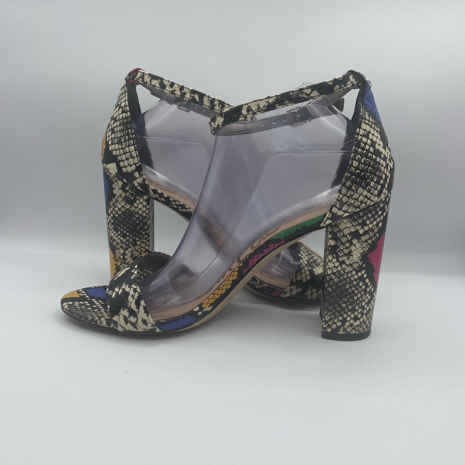 Sam Edelman Sam Edelman Yaro Block Heels Snake Multicolor 10.5 Size US 10.5 / IT 40.5 - 6 Thumbnail