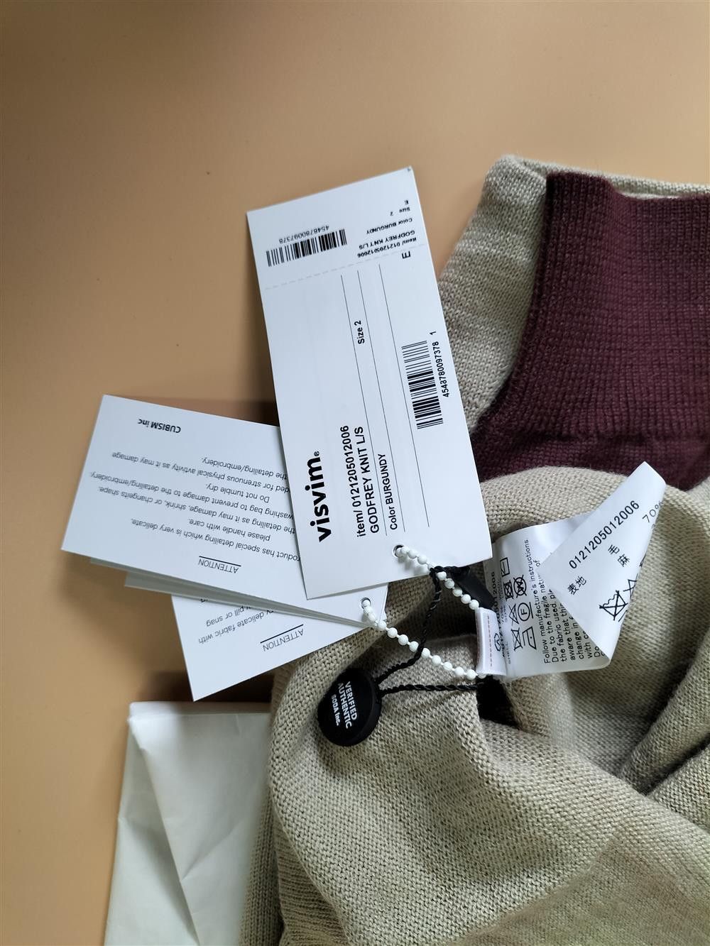 Visvim Visvim Godfrey Knit Burgandy With Tags Size US M / EU 48-50 / 2 - 3 Thumbnail