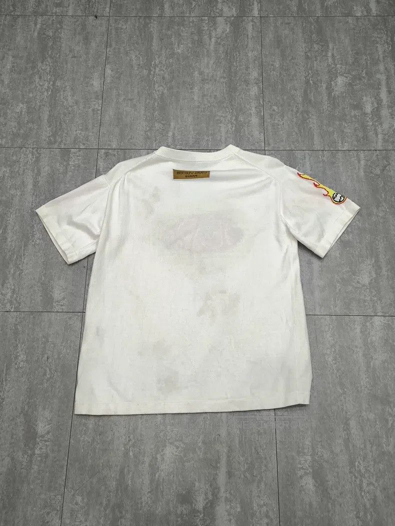 Louis Vuitton Louis Vuitton White Flame Soccer Knit Short Sleeve Size US M / EU 48-50 / 2 - 2 Thumbnail