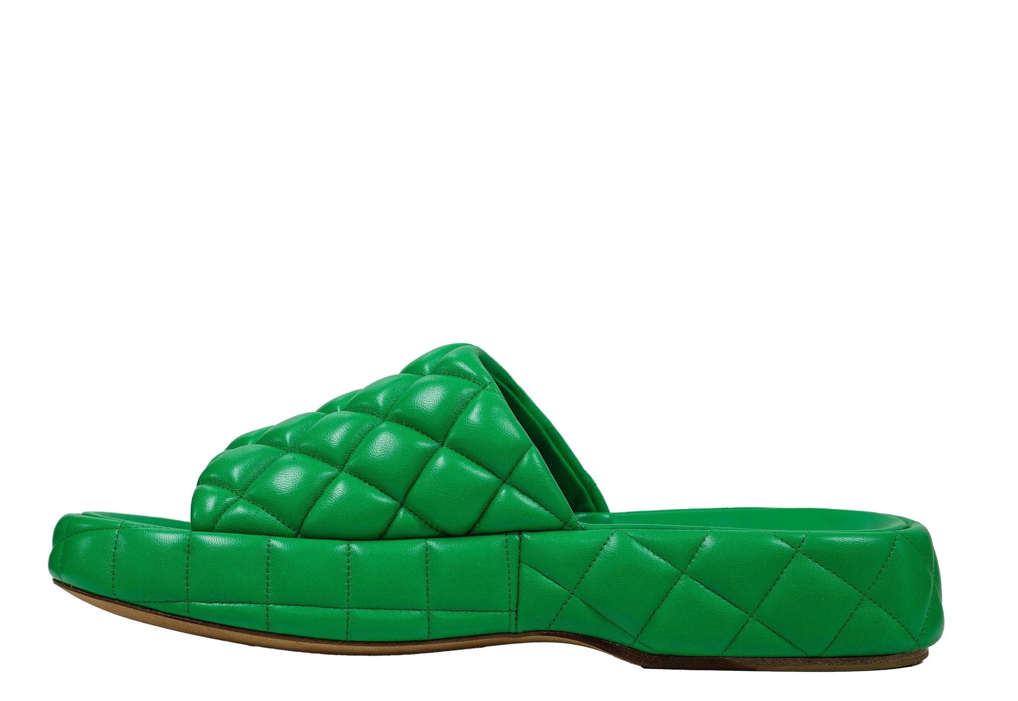 Bottega Veneta o1bcso1str0924 Padded Flat Sandals in Parakeet Size US 6 / IT 36 - 3 Thumbnail