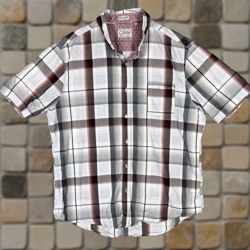 Vintage VINTAGE 7 Diamonds Shirt Mens XXL 2XL Plaid Short Sleeve Flip Cuff Preppy Casual 80s 90s Size US XXL / EU 58 / 5 - 1 Thumbnail