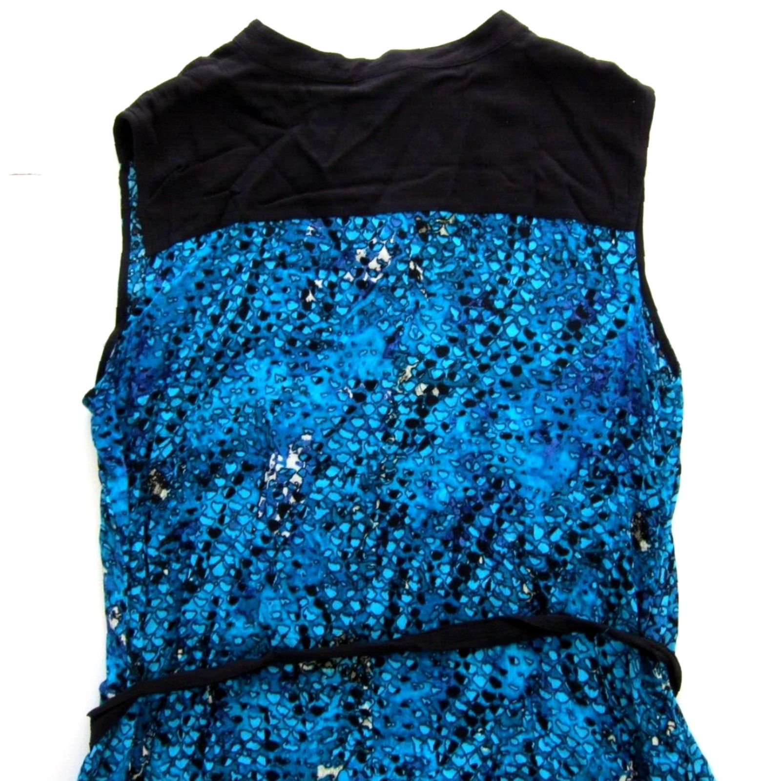 Vintage NWT Jaclyn Smith Blue Black 100% Rayon Sleeveless Long Maxi Midi Sun Dress XXL Dress Size XXL / US 16-18 / IT 52-54 - 5 Thumbnail