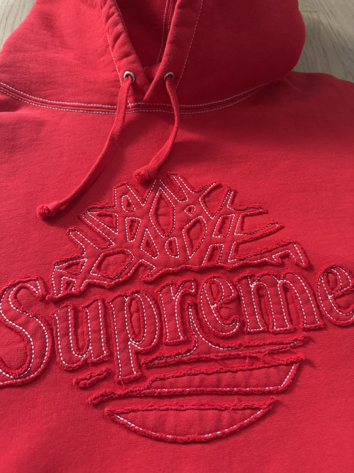 Supreme × Timberland SUPREME x TIMBERLAND hoodie sizes in photos by tape measure Size US L / EU 52-54 / 3 - 2 Thumbnail