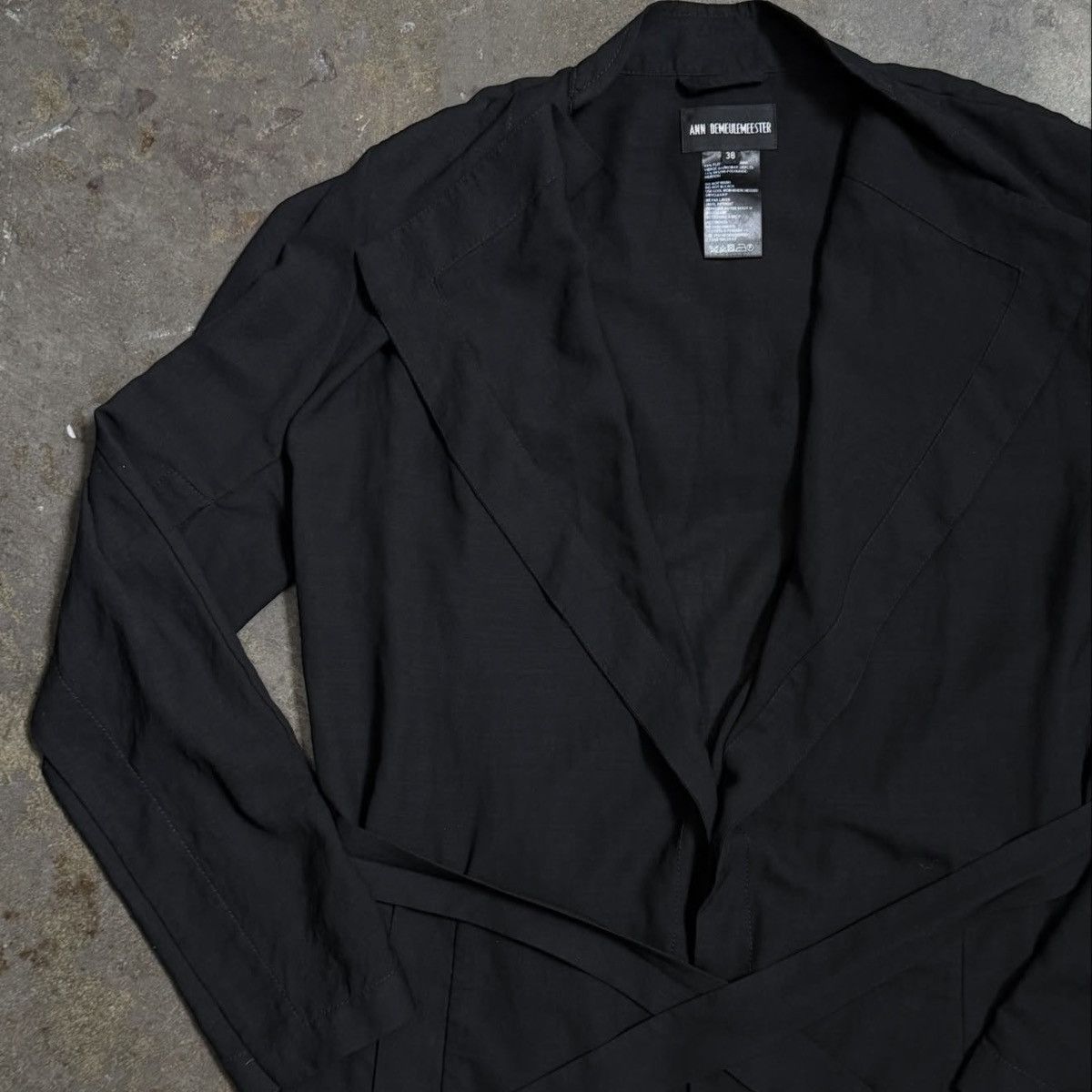 Ann Demeulemeester ANN DEMEULEMEESTER SHEER TRENCH - BLACK - 38 Size XS / US 0-2 / IT 36-38 - 2 Thumbnail
