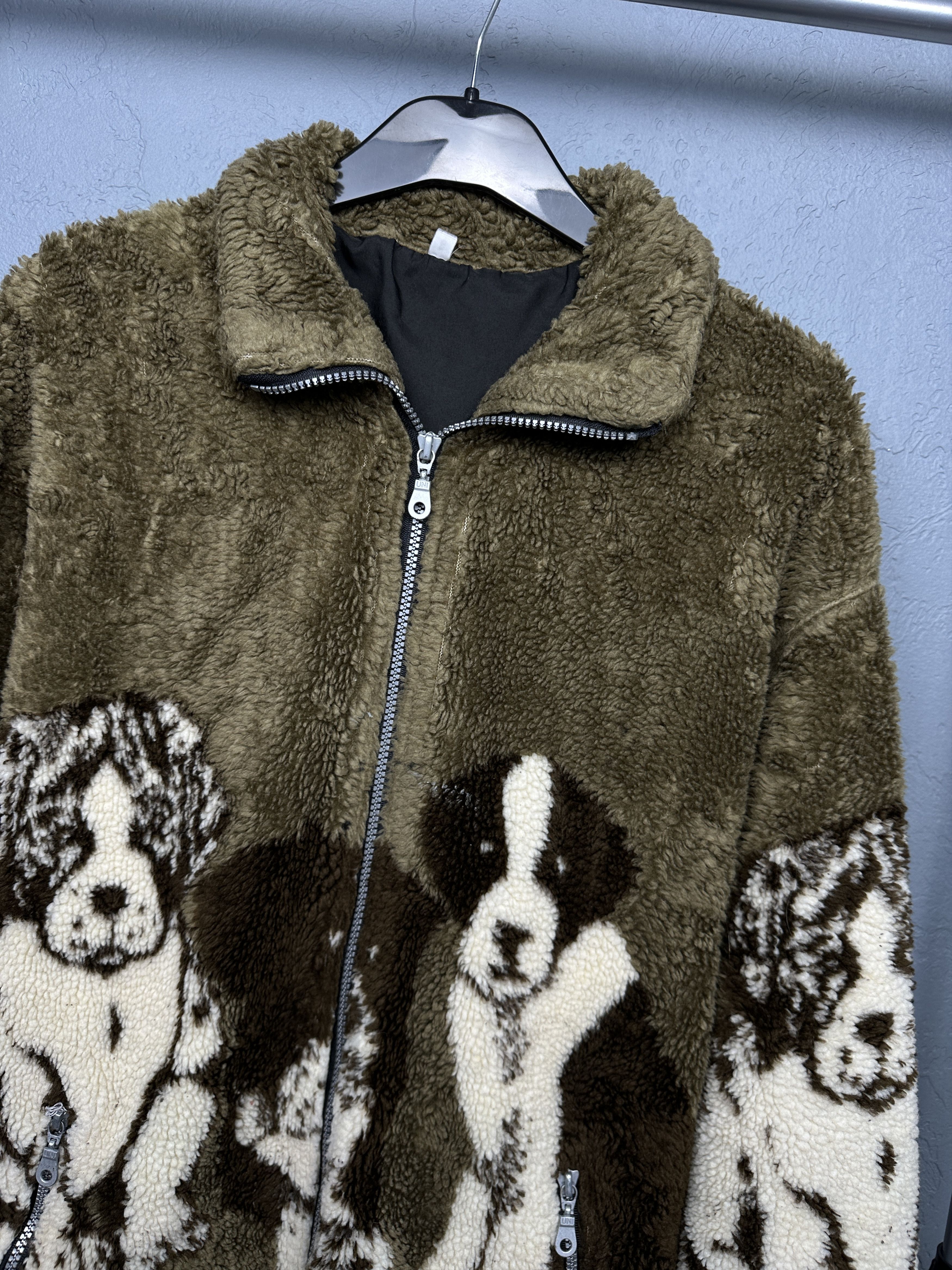Vintage Vintage Animal DOG Fleece Jacket Size US L / EU 52-54 / 3 - 3 Thumbnail