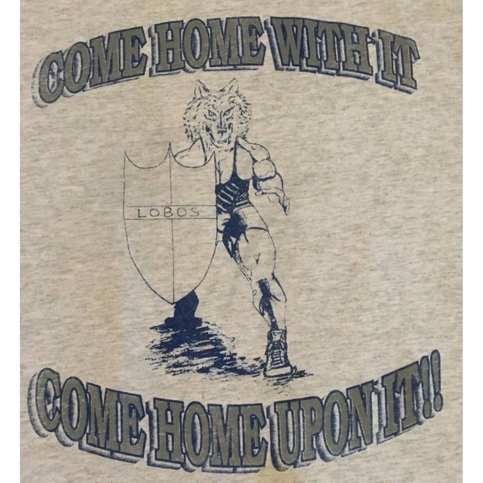 Vintage VINTAGE 90s Wrestling Shirt Men S Gray Funny Hold My Headgear While I Kiss Your Girlfriend Distressed Single Stitch USA Grunge T-Shirt Short Sleeve Size US S / EU 44-46 / 1 - 4 Thumbnail