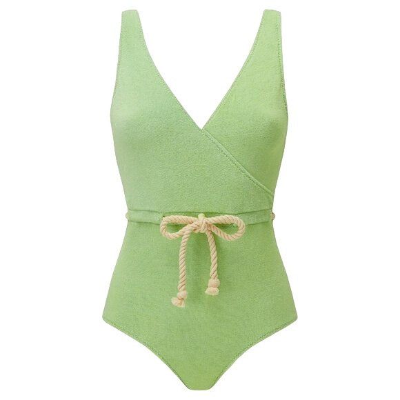 Lisa Marie Fernandez Lisa Marie Fernandez Yasmin Green Terry Cloth One Piece Swim Size S / US 4 / IT 40 - 8 Thumbnail