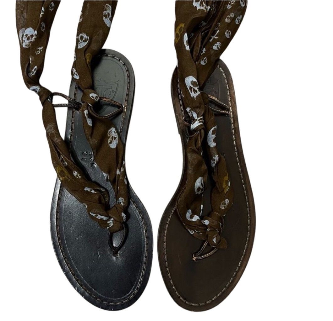 Vintage HTC Skull Scarf Sandals!! Rare Size US 6 / IT 36 - 7 Thumbnail