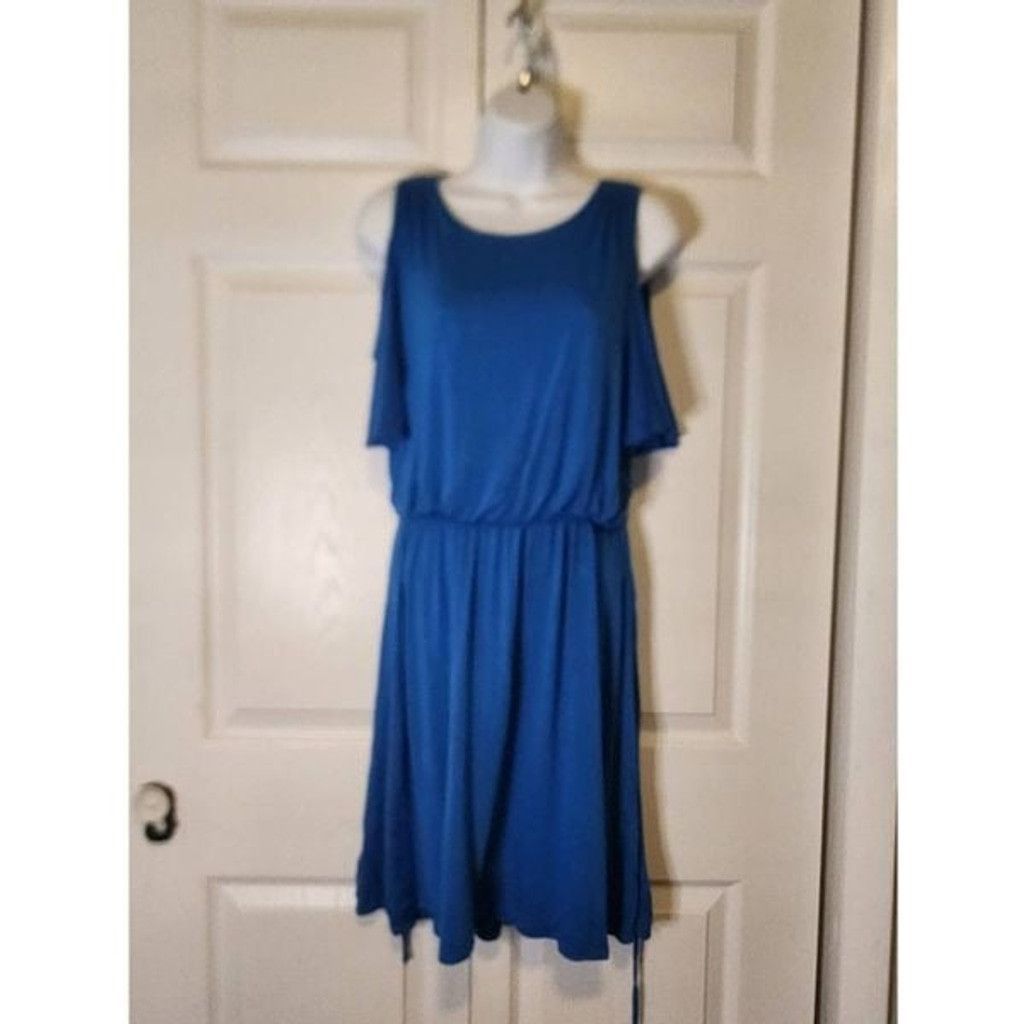 Loft Blue Cold Shoulder Dress Size XS / US 0-2 / IT 36-38 - 1 Thumbnail