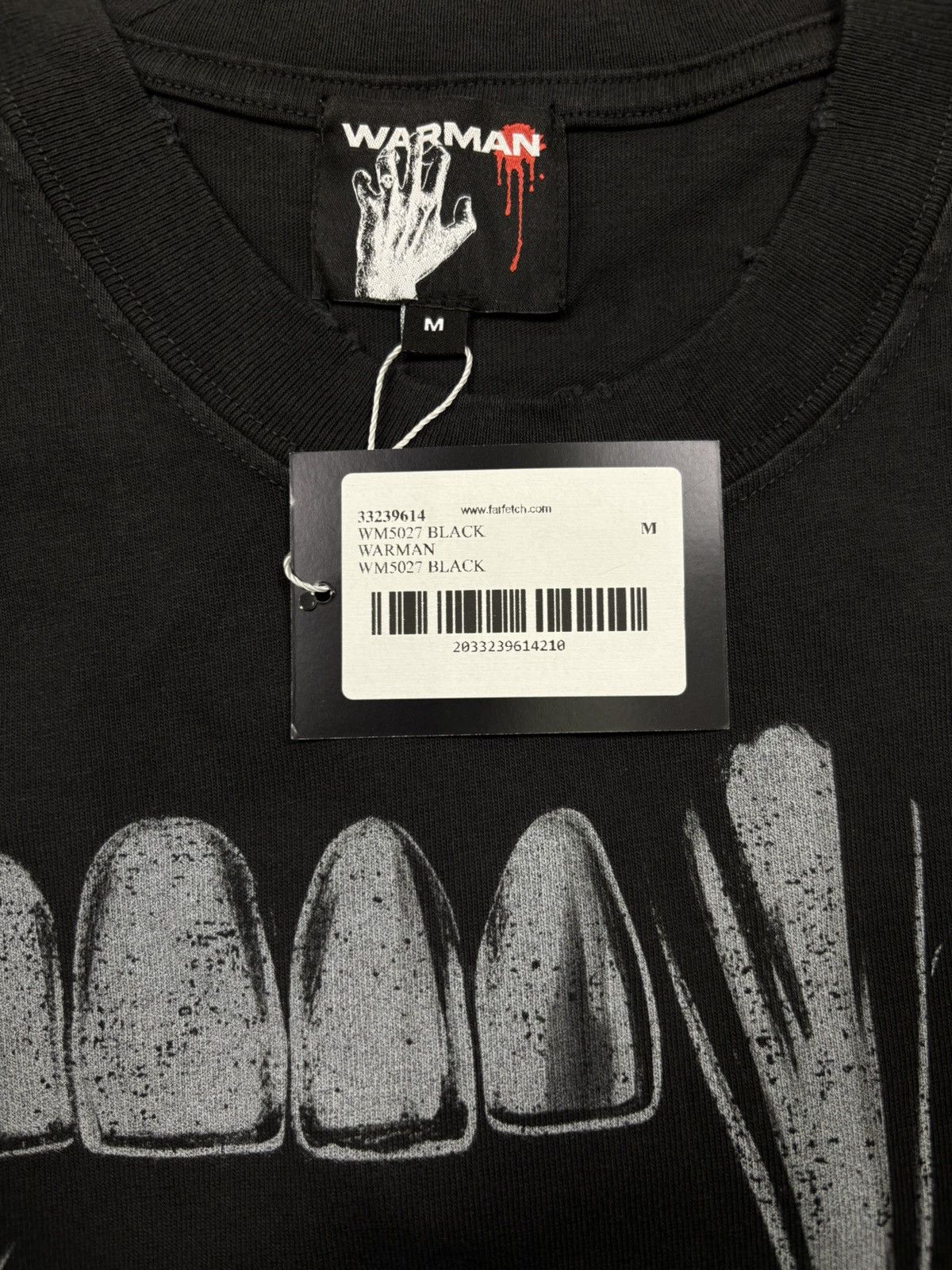Vintage Warman Metalic Teeth Grapic T-Shirt, Black Size US M / EU 48-50 / 2 - 7 Thumbnail