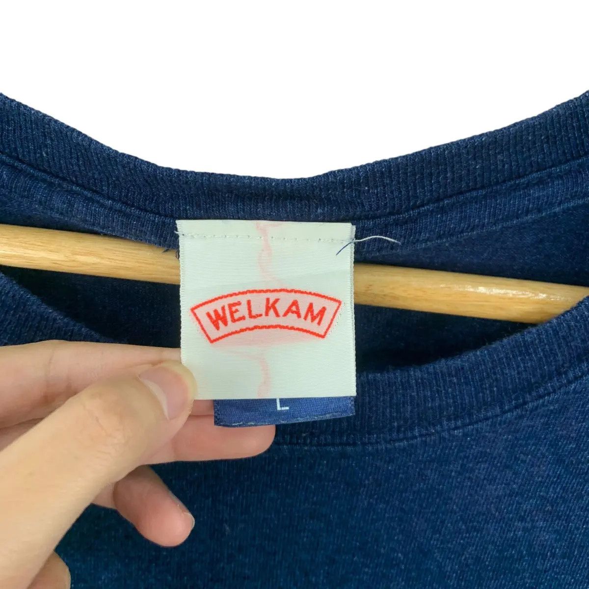 Vintage WELKAM JAPAN SKATEBOARD Natural Dye Baggy Tee Shirt Size US L / EU 52-54 / 3 - 7 Thumbnail
