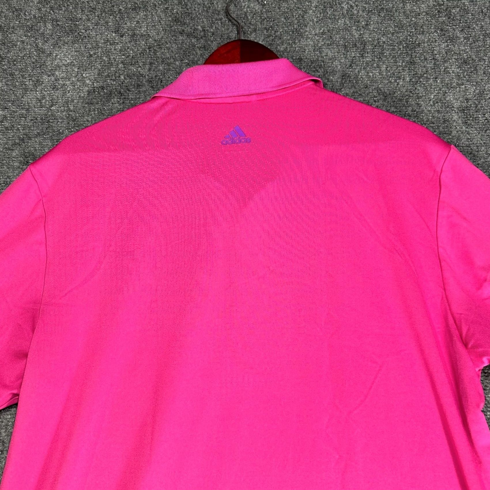 Adidas Adidas Polo Shirt Mens Large Pink Stretch Short Sleeve Golf Logo Size US L / EU 52-54 / 3 - 7 Thumbnail