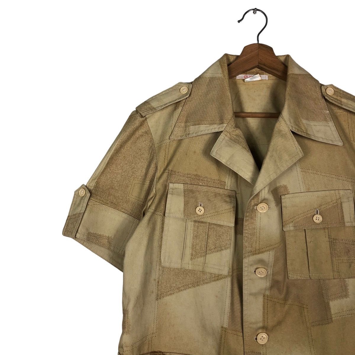 Japanese Brand Vintage Painted Patch Work Shirt Jacket DUrban Issey Miyake Size US M / EU 48-50 / 2 - 7 Thumbnail