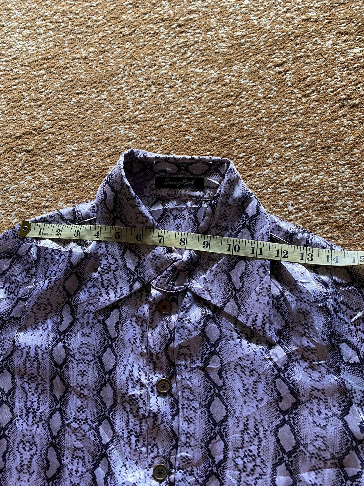 If Six Was Nine Vintage Luxuryblack snakeskin button shirt Size US M / EU 48-50 / 2 - 7 Thumbnail