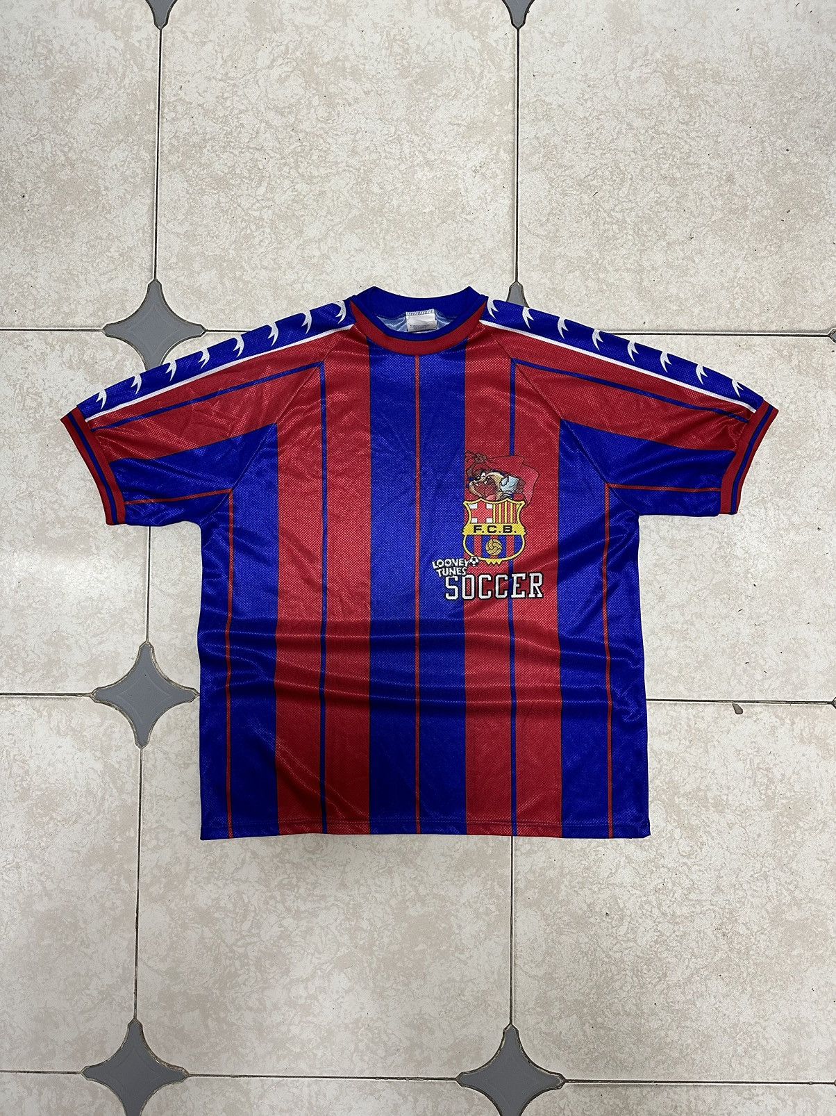 F.C. Barcelona Vintage Warner Bros 1998 Vintage 90s Looney Tunes Taz FC Barcelona jersey Grailed