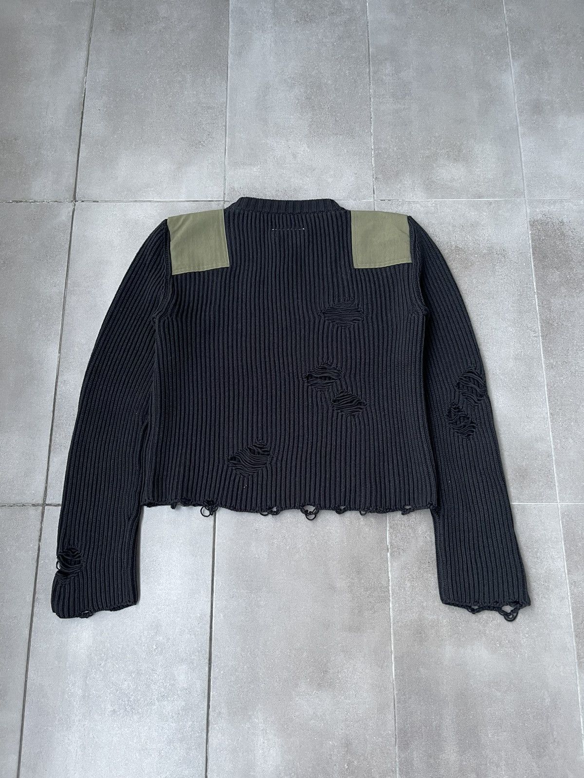 Maison Margiela !DS! SS23 Maison Margiela Distressed Black Knitted Sweater Size XXL / US 16-18 / IT 52-54 - 12 Thumbnail