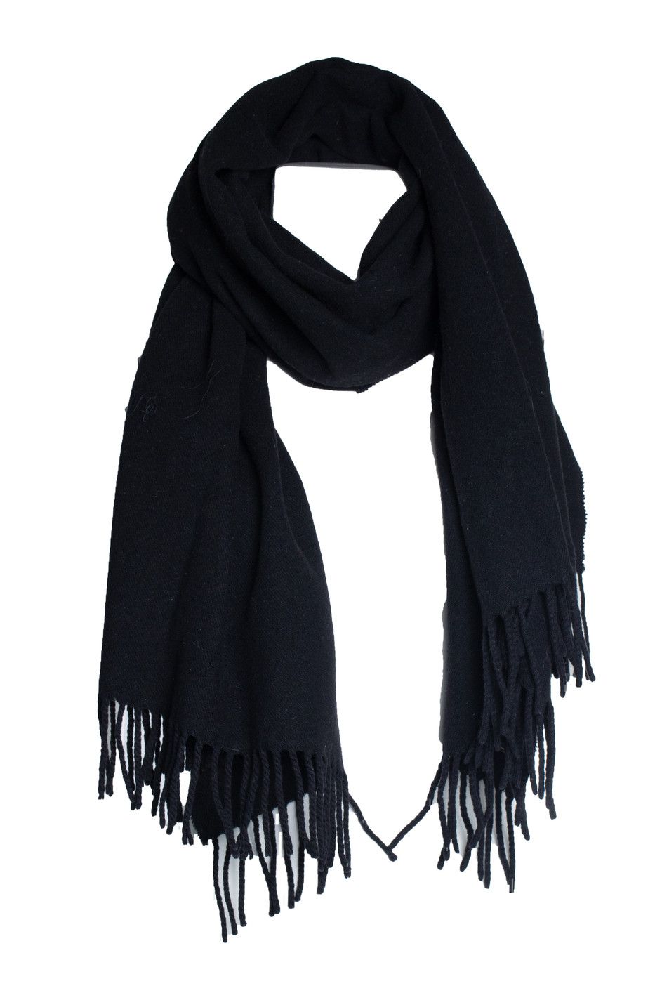 Acne Studios Acne Studios, Black Fringe scarf Size ONE SIZE - 1 Thumbnail