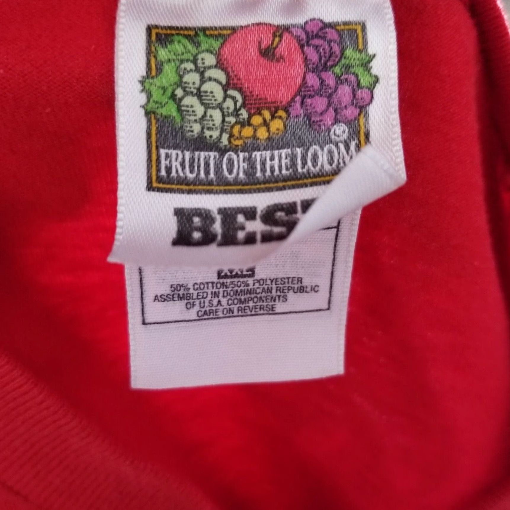Fruit Of The Loom Vintage Fruit of the Loom Ballpark Spring Training T Shirt 2XL Red Short Sleeve Crew Neck Graphic Baseball 90s Mens Size US XXL / EU 58 / 5 - 6 Thumbnail