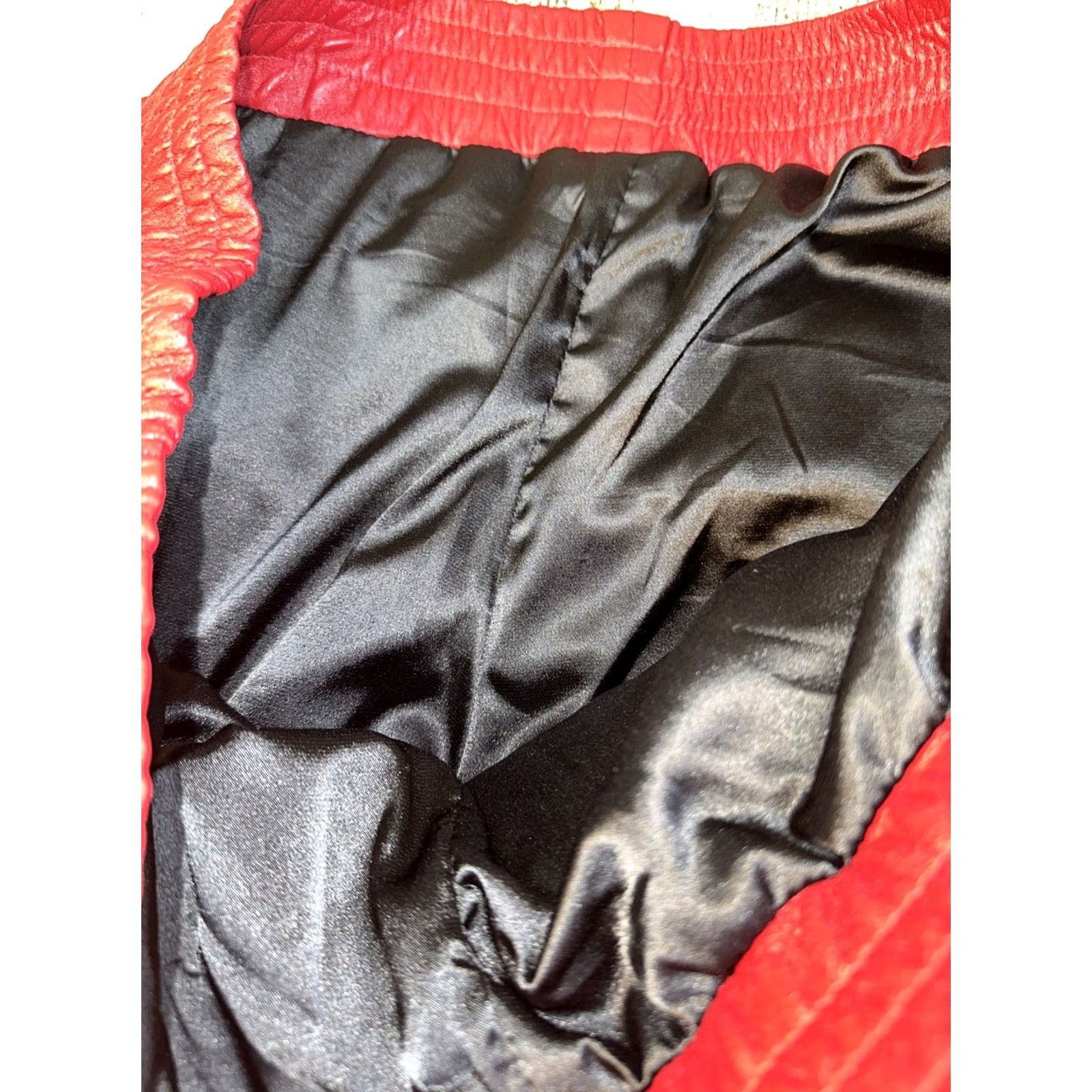 Vintage VINTAGE Red Leather Moto Biker Pants Mens 42 Regular 34in Medusa RiRi Zippers Quilted Leather Pants Clothing Size US 42 / EU 58 - 4 Thumbnail