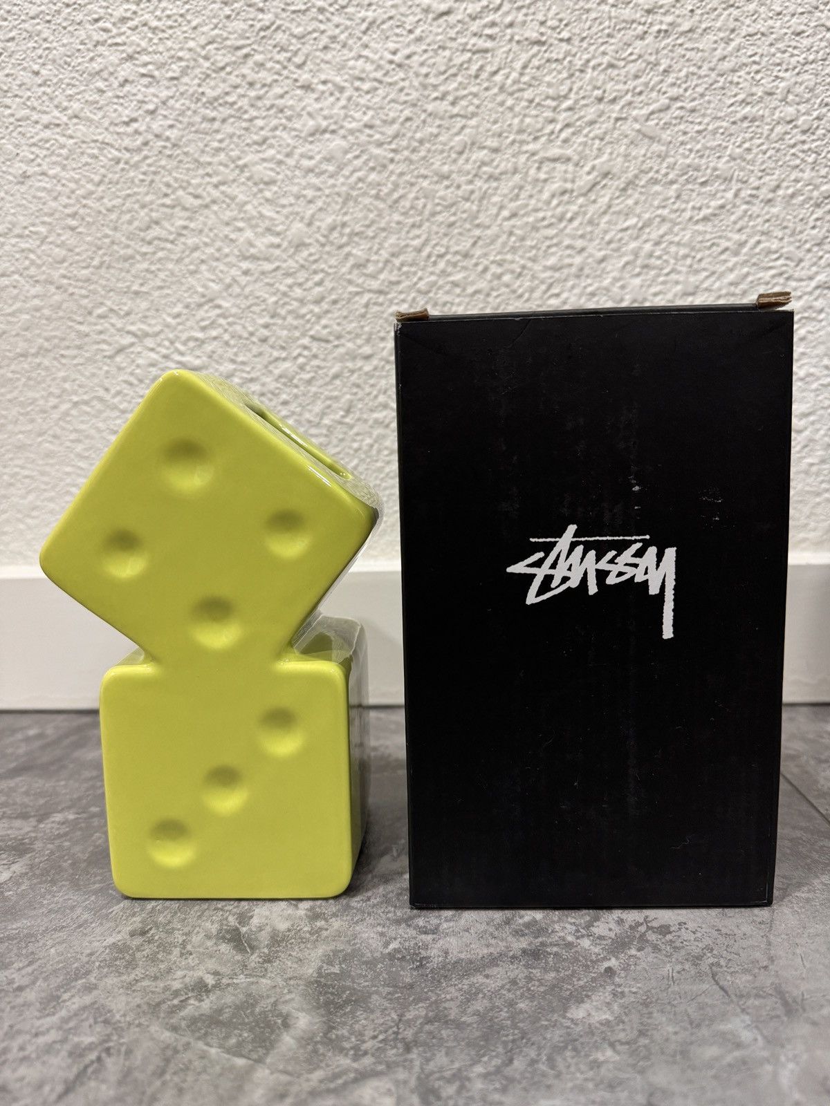 Stussy Stussy Dice Ceramic Vase - Lime Size ONE SIZE - 3 Thumbnail