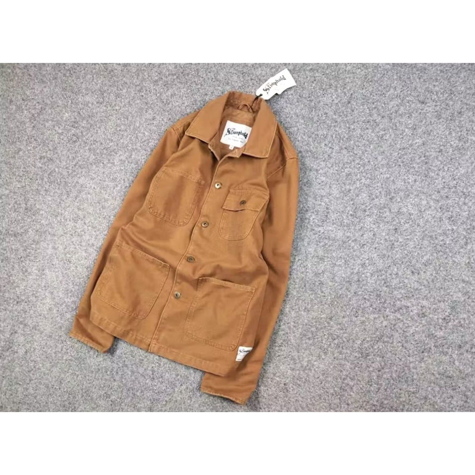 Vintage The Stronghold Style Work Jacket XS Brown Canvas Pocket Jacket Men Regular Cotton Workwear 90s Vintage? Size US XS / EU 42 / 0 - 3 Thumbnail