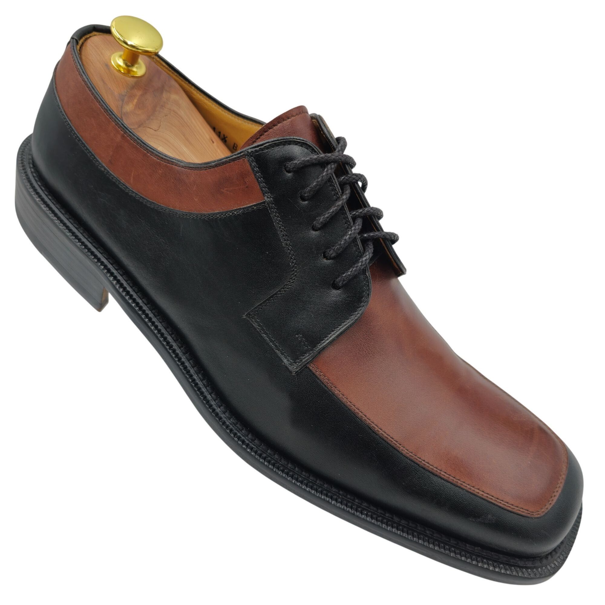 E.T. Wright E.T. Wright Mens 11.5 Black Brown Leather Dress Shoes Master Size US 11.5 / EU 44-45 - 1 Thumbnail