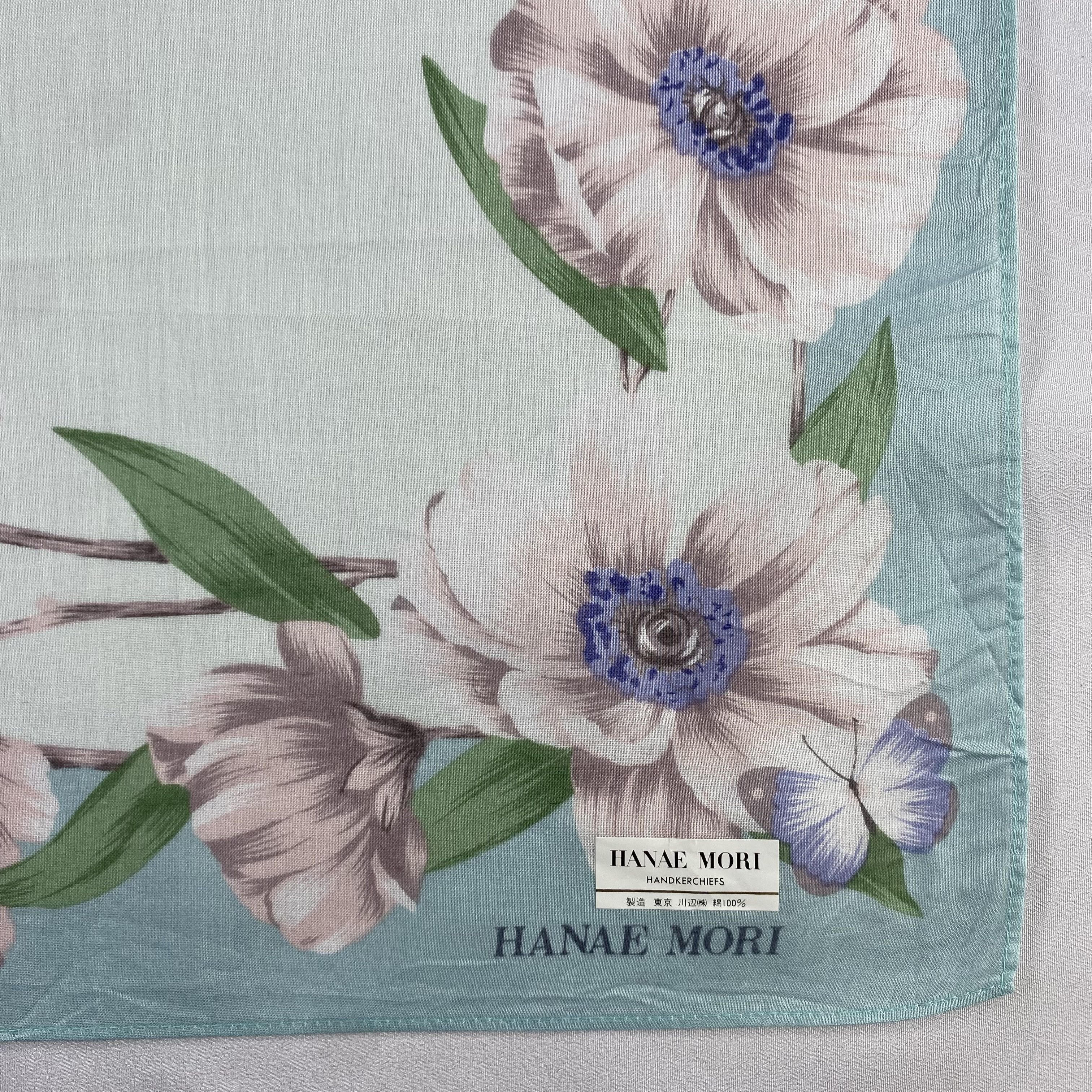 Hanae Mori × Vintage NWT Hanae Mori Bandana/ Handkerchief / Neckerchief-P1274 Size ONE SIZE - 3 Thumbnail