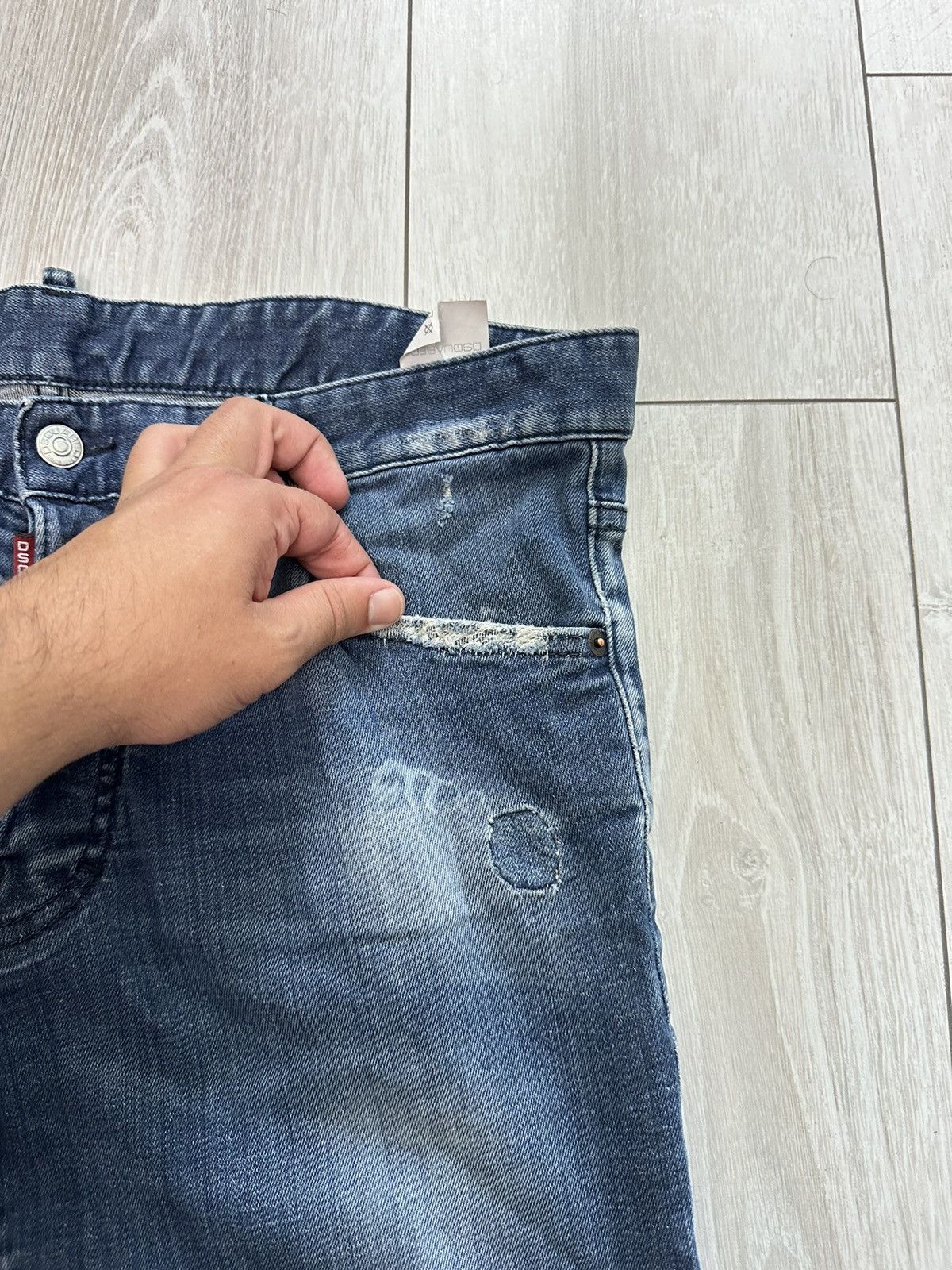 Dsquared2 Dsquared2 Distressed Vintage Denim Jeans Pants (A032) Size US 34 / EU 50 - 7 Thumbnail