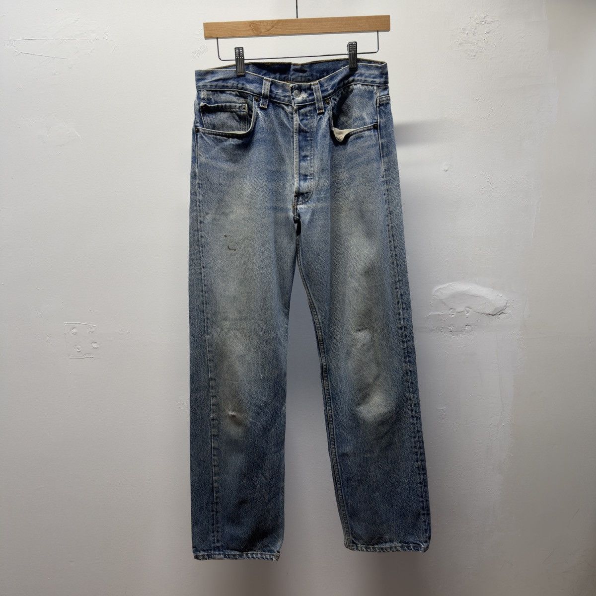 Levi's 2000s Levi's 501 Faded Distressed Jeans ERD Grunge Chrome Size US 30 / EU 46 - 1 Thumbnail