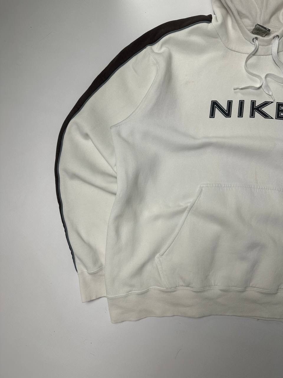 Nike × Vintage Vintage Nike Brown/White Boxy Hoodie Travis Size US L / EU 52-54 / 3 - 3 Thumbnail