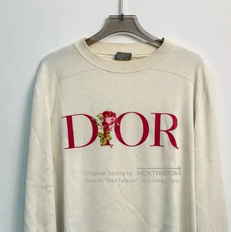 Dior Dior White Cotton Men's Sweatshirt . Size US L / EU 52-54 / 3 - 4 Thumbnail
