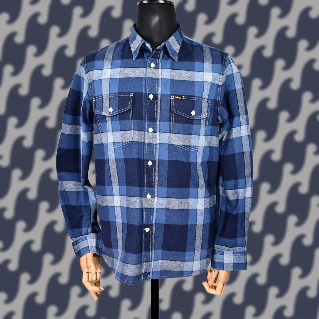 Lee LEE 101 Men’s Plaid Blue Shirt Long Sleeve L Button-Up Casual Shirt Size US L / EU 52-54 / 3 - 1 Thumbnail
